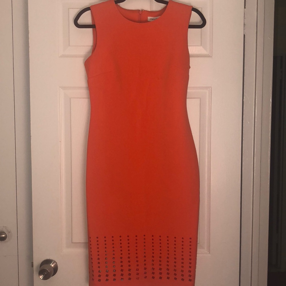 CALVIN KLEIN ORANGE DRESS